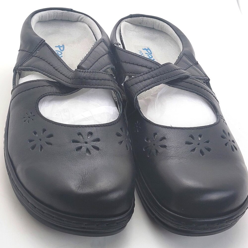 PAMIR Women's Mary Jane Clogs and Mules Leather Shoes with Arch Support -Size 10